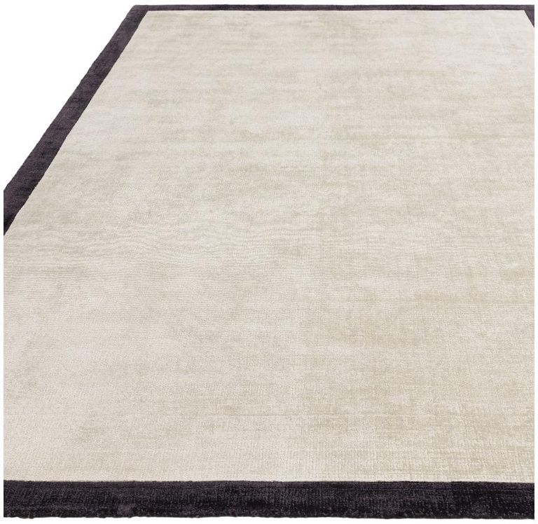 Contemporary Plain Blade Rug - Border 10 - Putty Charcoal - Sizes Available