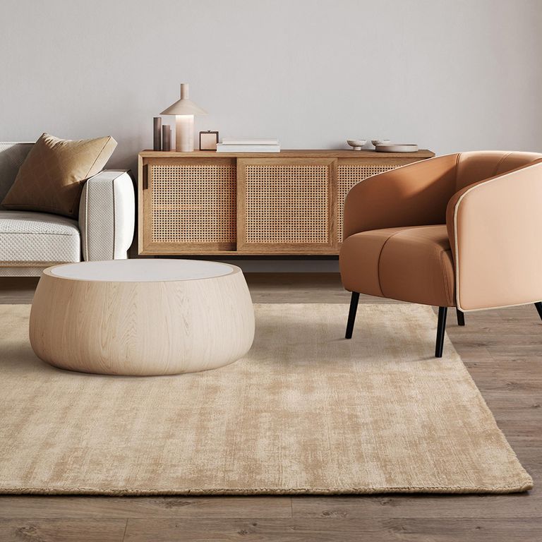 Contemporary Plain Blade Rug - Champagne - Sizes Available