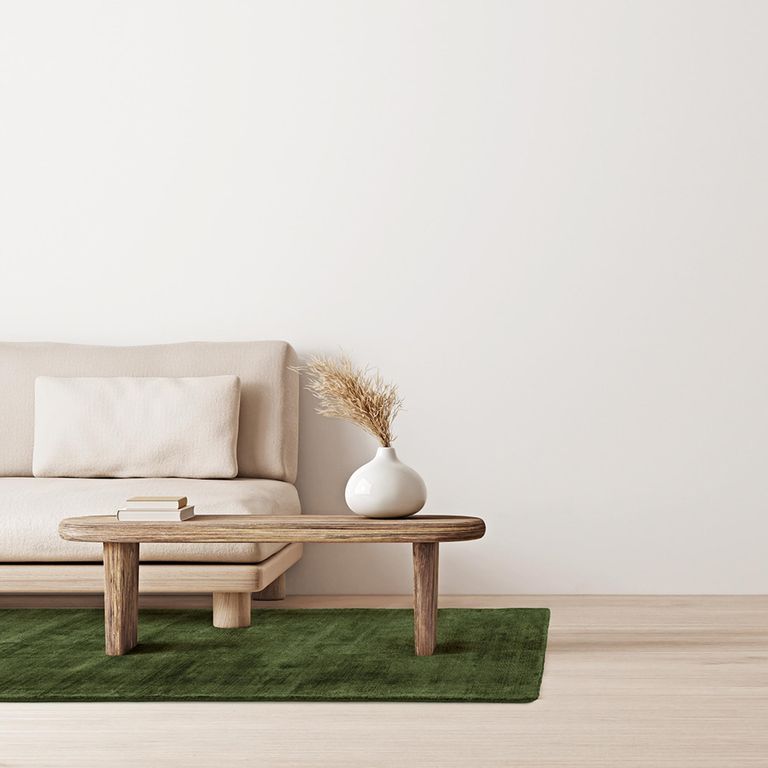 Contemporary Plain Blade Rug - Green - Sizes Available