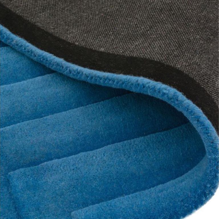 Contemporary Plain Form Rug - Blue - Sizes Available