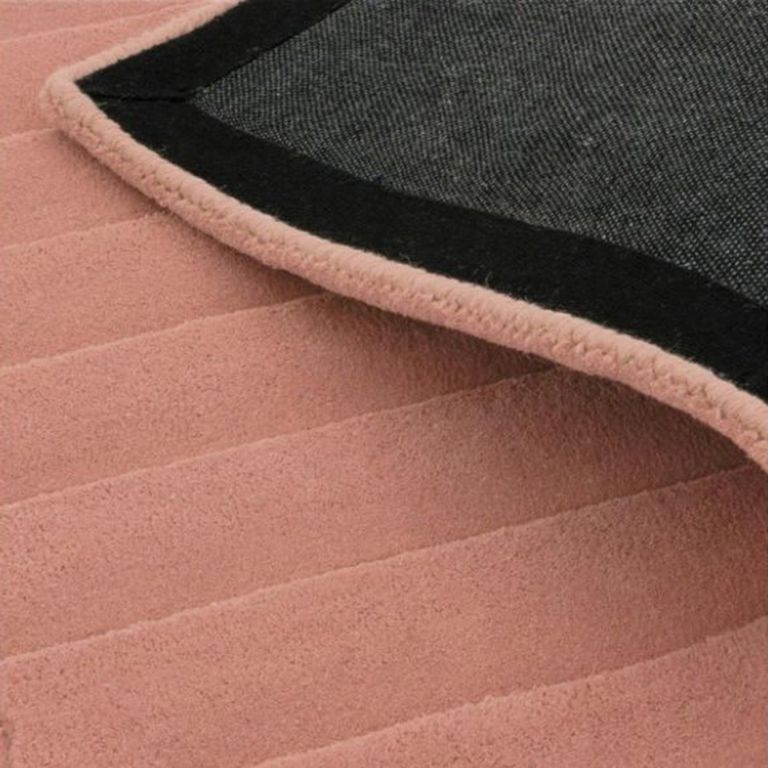 Contemporary Plain Form Geometric Rug - Pink - Sizes Available