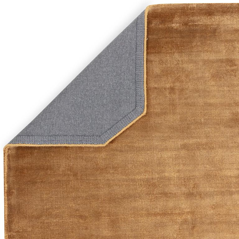 Contemporary Plain Gleam Rug - Copper - Sizes Available
