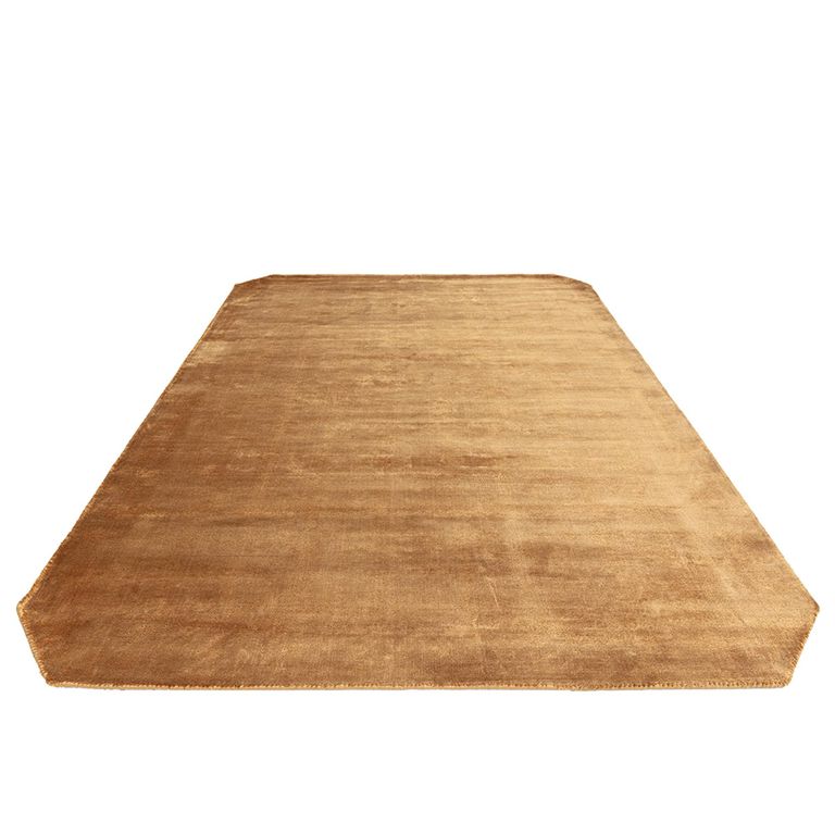 Contemporary Plain Gleam Rug - Copper - Sizes Available