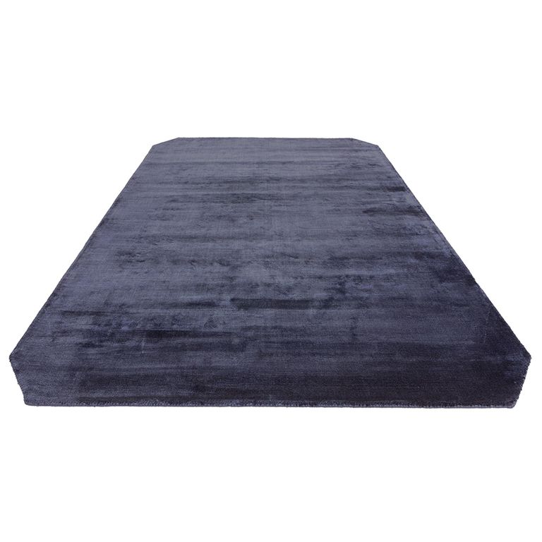 Contemporary Plain Gleam Rug - Navy - Sizes Available