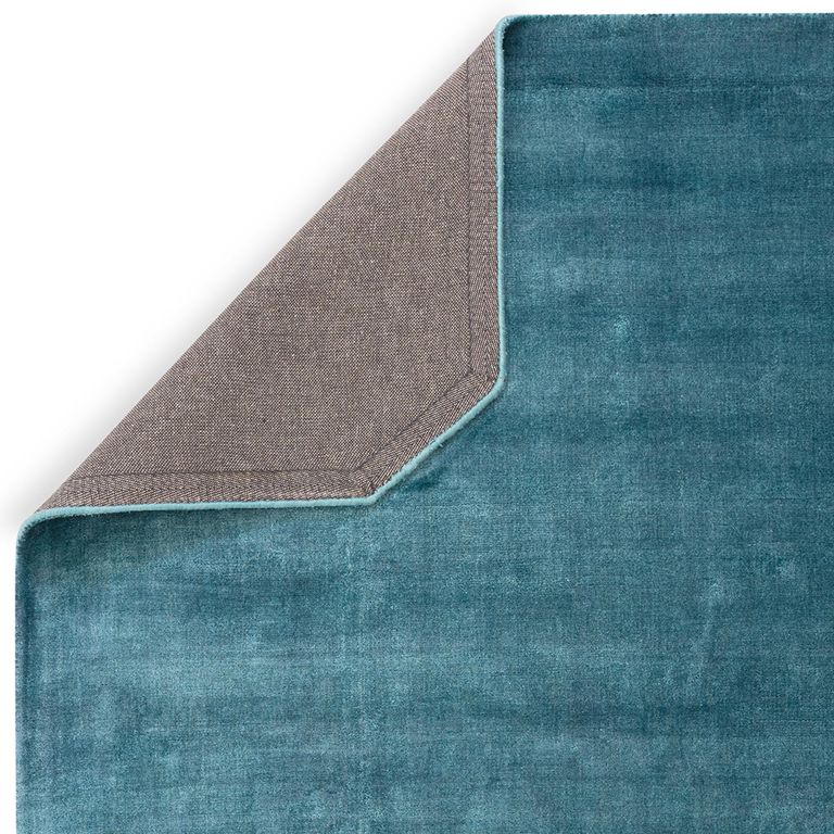 Contemporary Plain Gleam Rug - Teal - 160cm x 230cm