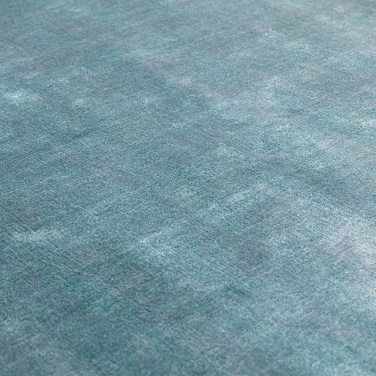 Contemporary Plain Gleam Rug - Teal - 160cm x 230cm
