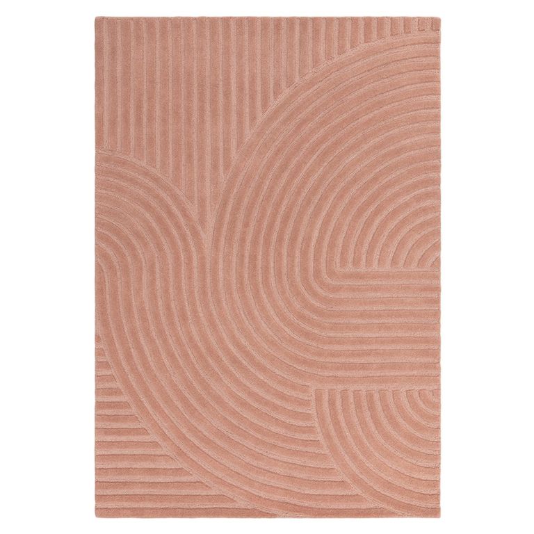 Contemporary Plain Hague Rug - Blush - Sizes Available
