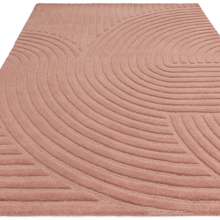 Contemporary Plain Hague Rug - Blush - Sizes Available