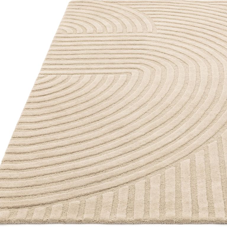 Contemporary Plain Hague Rug - Sand - Sizes Available