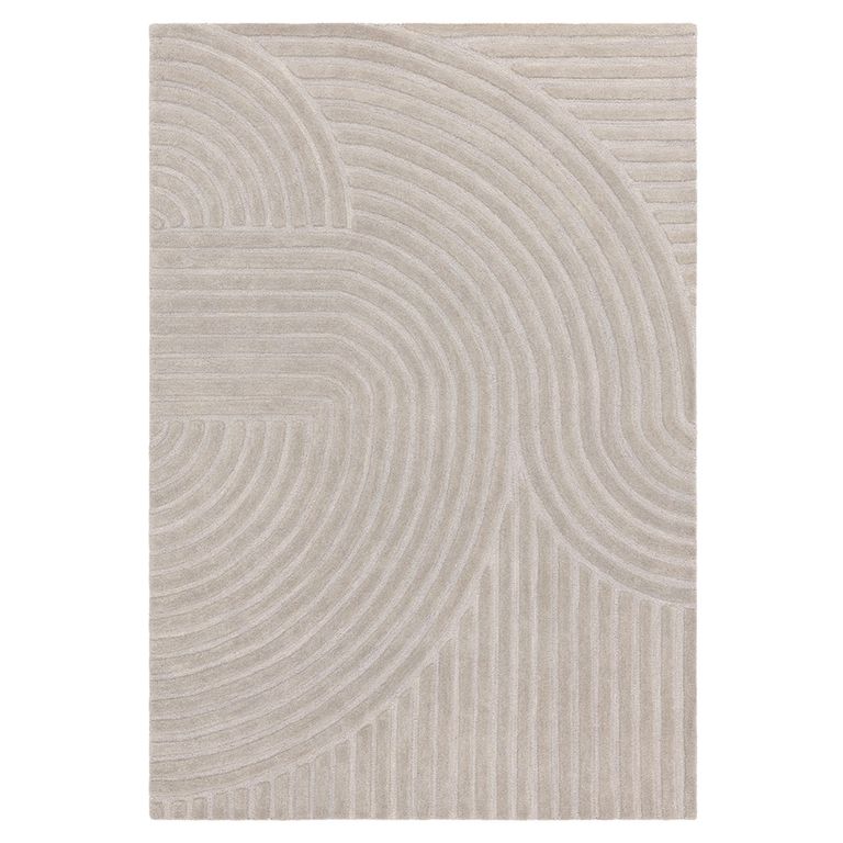 Contemporary Plain Hague Rug - Silver - Sizes Available