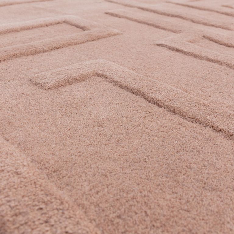 Contemporary Plain Maze Rug - Blush - Sizes Available