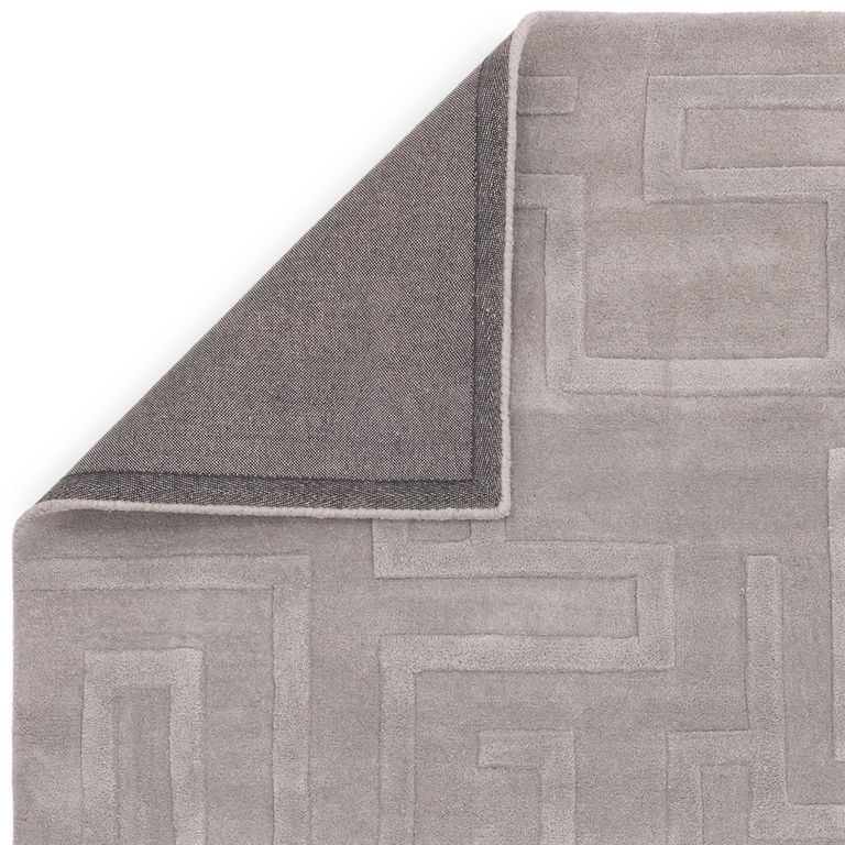 Contemporary Plain Maze Rug - Silver - Sizes Available