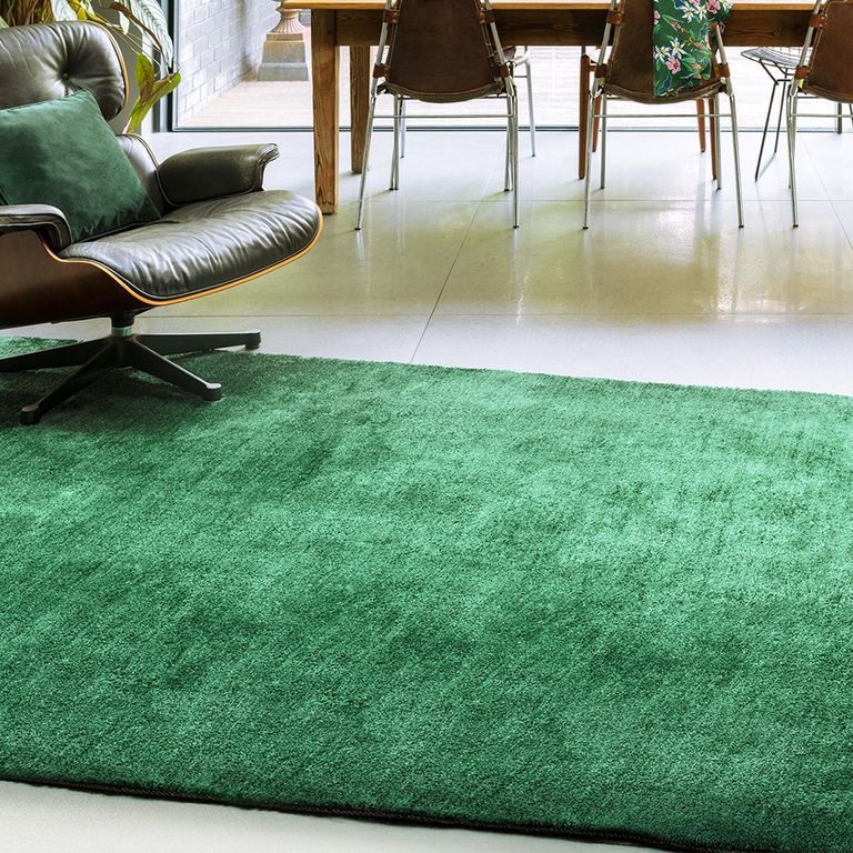 Contemporary Plain Milo Rug - Green - Sizes Available
