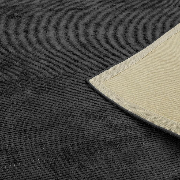 Contemporary Plain Reko Rug - Charcoal - Sizes Available