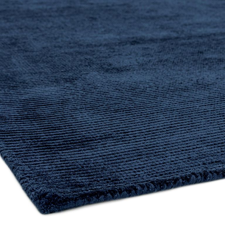 Contemporary Plain Reko Rug - Navy - Sizes Available