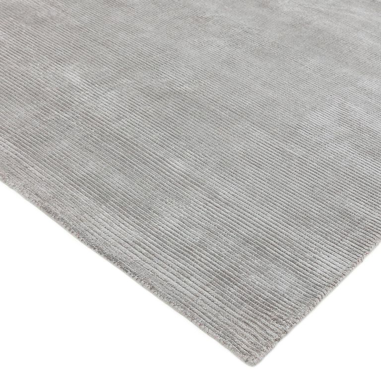 Contemporary Plain Reko Rug - Silver - Sizes Available