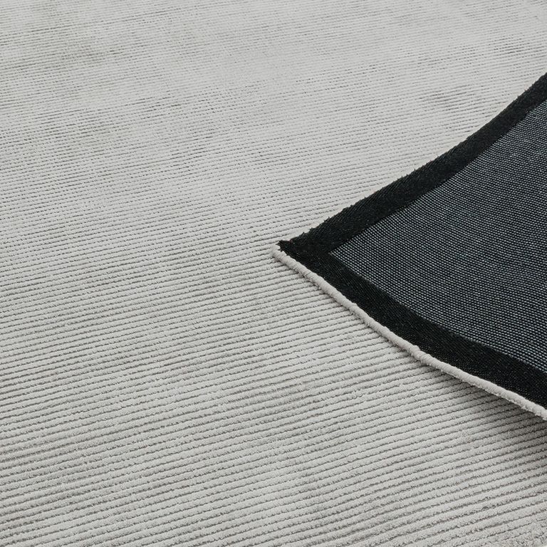 Contemporary Plain Reko Rug - Silver - Sizes Available