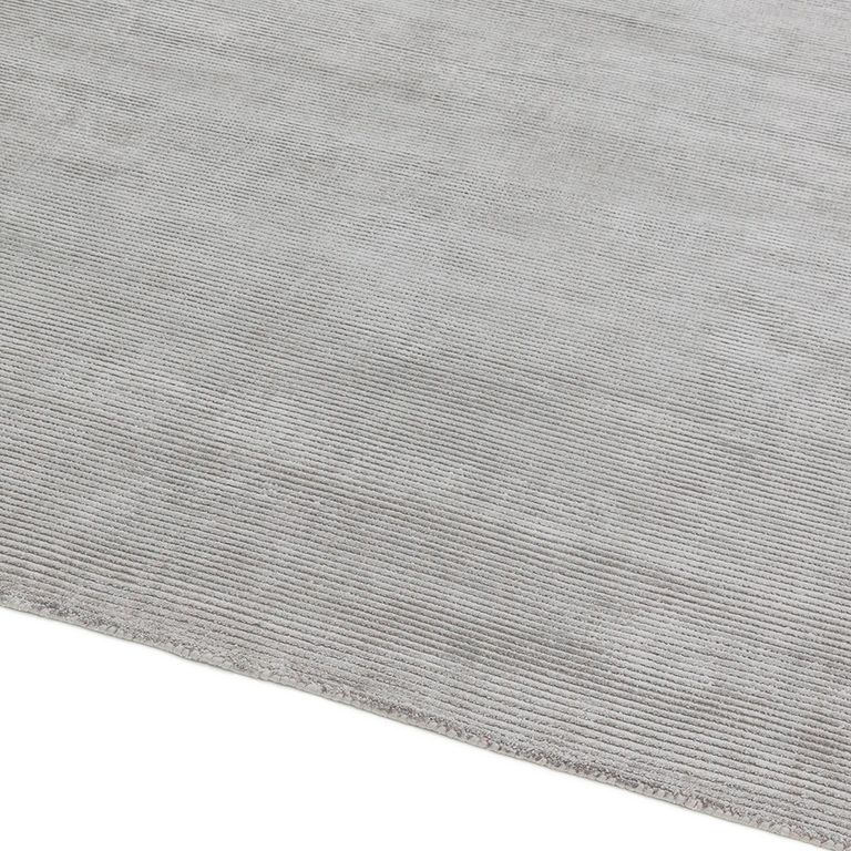 Contemporary Plain Reko Rug - Silver - Sizes Available