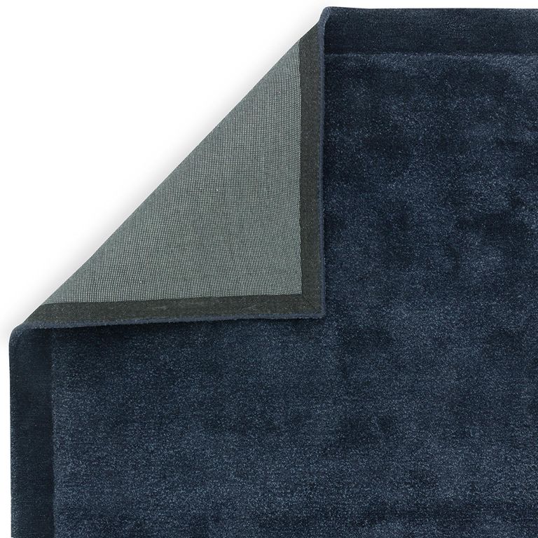 Contemporary Plain Rise Rug - Navy - Sizes Available
