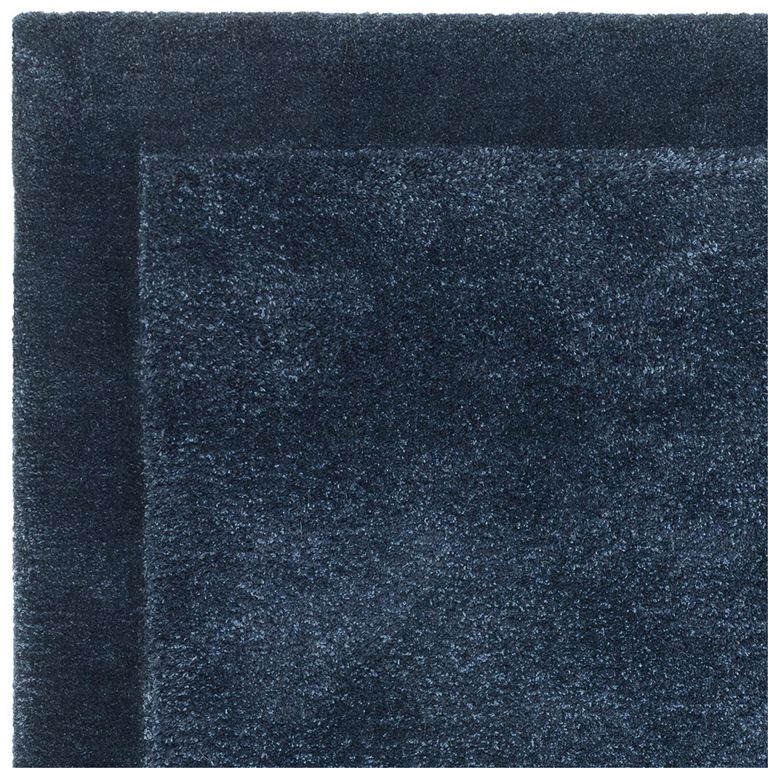 Contemporary Plain Rise Rug - Navy - Sizes Available