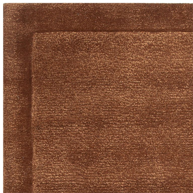 Contemporary Plain Rise Rug - Rust - Sizes Available