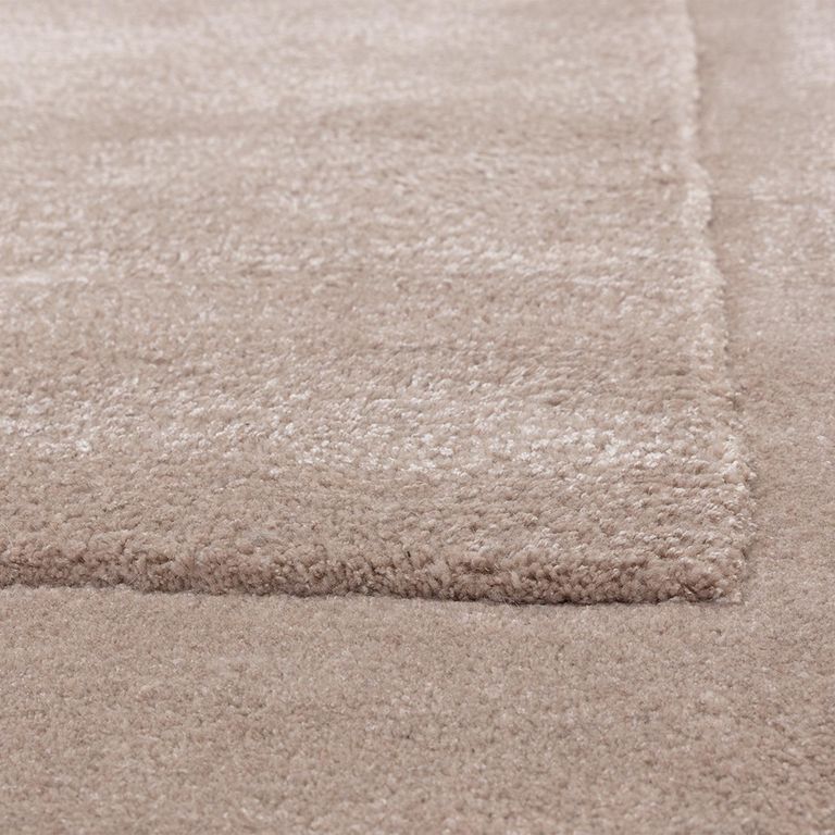 Contemporary Plain Rise Rug - Sand - Sizes Available