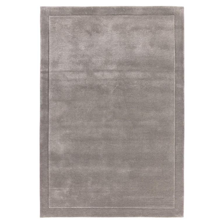 Contemporary Plain Rise Rug - Silver - Sizes Available