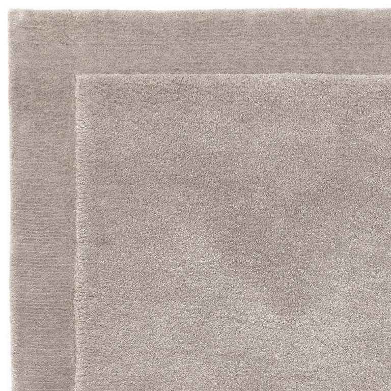 Contemporary Plain Rise Rug - Silver - Sizes Available