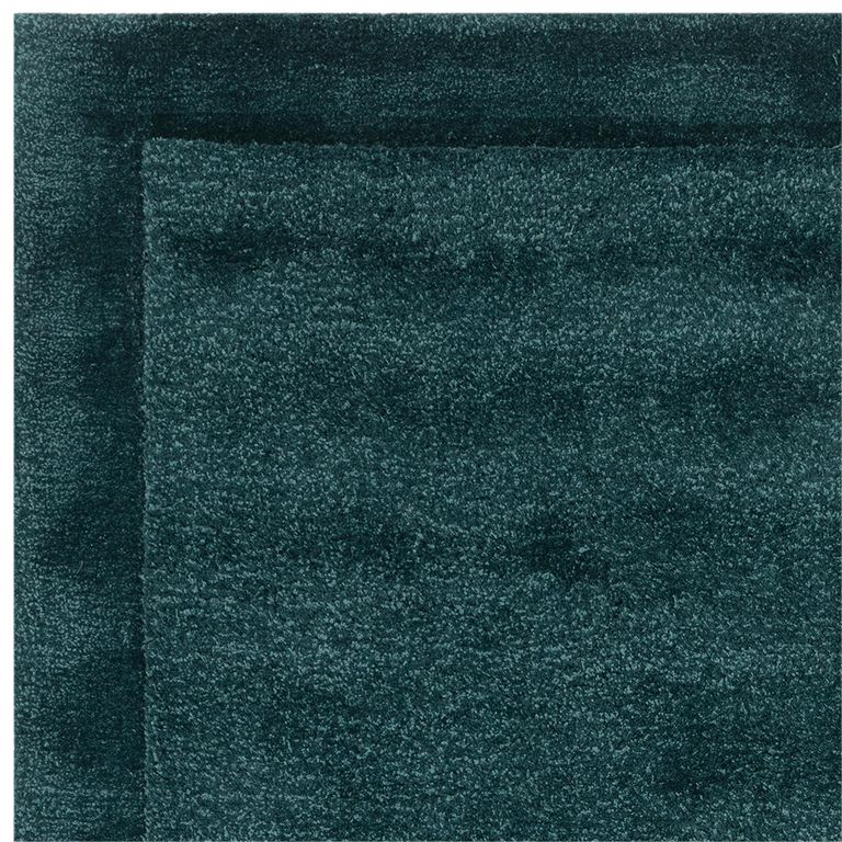 Contemporary Plain Rise Rug - Teal - Sizes Available