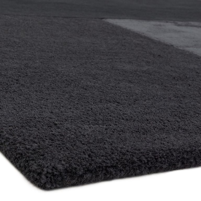 Contemporary Plain Tate Tonal Textures Rug - Charcoal - Sizes Available