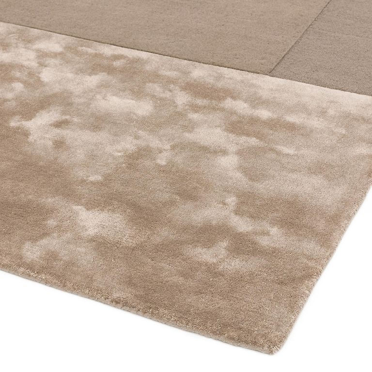 Contemporary Plain Tate Tonal Textures Rug - Sand - Sizes Available