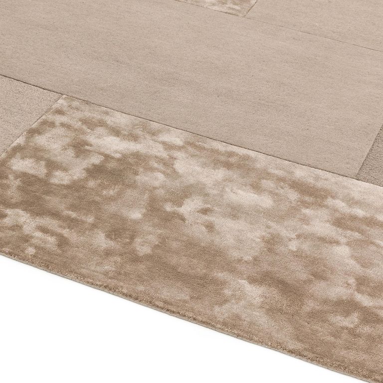 Contemporary Plain Tate Tonal Textures Rug - Sand - Sizes Available