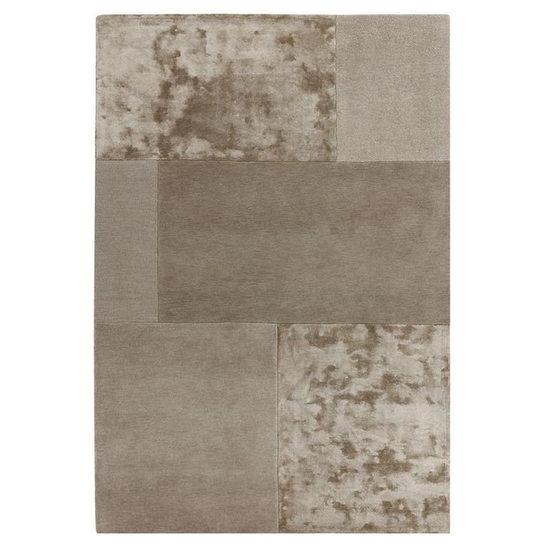 Contemporary Plain Tate Tonal Textures Rug - Smoke - 120cm x 170cm