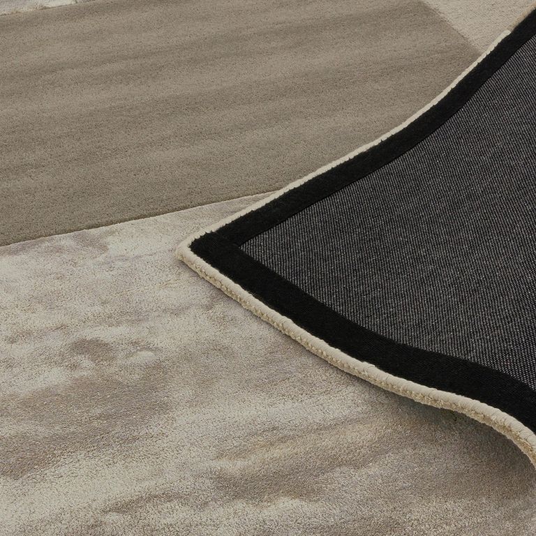 Contemporary Plain Tate Tonal Textures Rug - Smoke - 120cm x 170cm