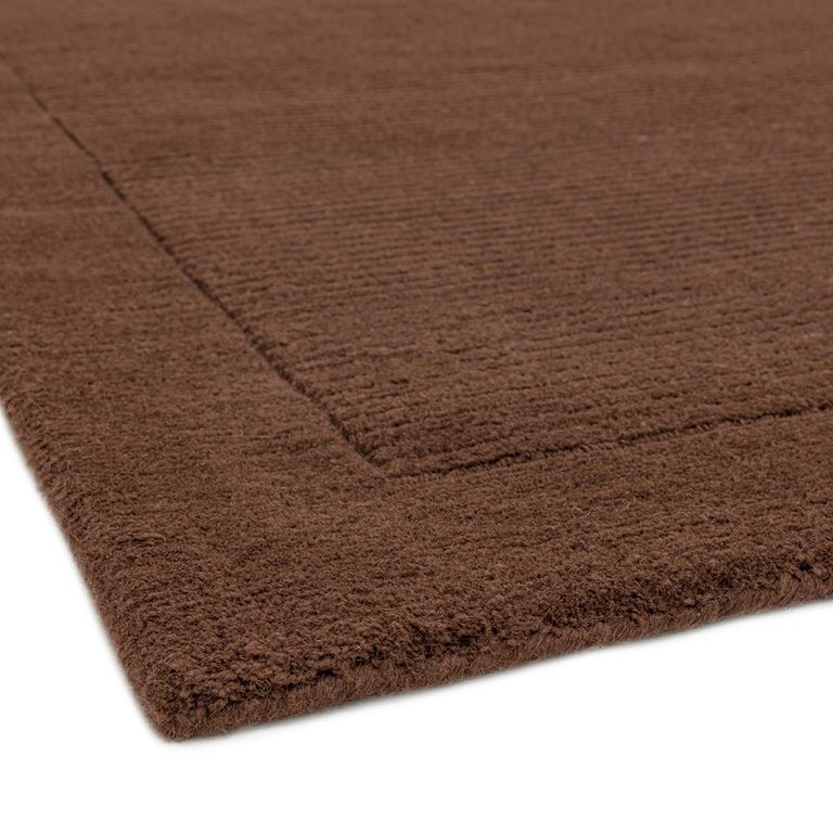 Contemporary Plain York Rug - Chocolate - Sizes Available
