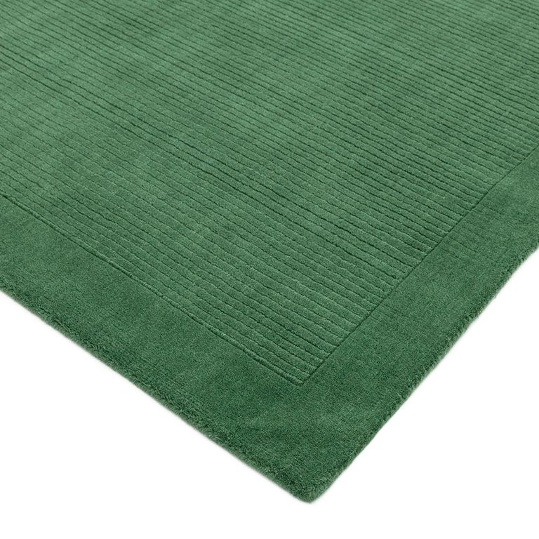 Contemporary Plain York Rug - Forest Green - Sizes Available