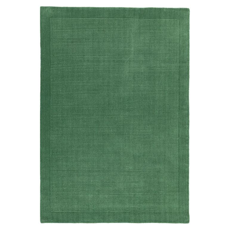 Contemporary Plain York Rug - Forest Green - Sizes Available