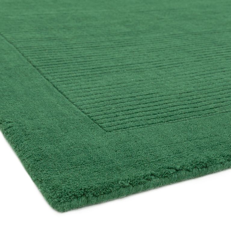 Contemporary Plain York Rug - Forest Green - Sizes Available