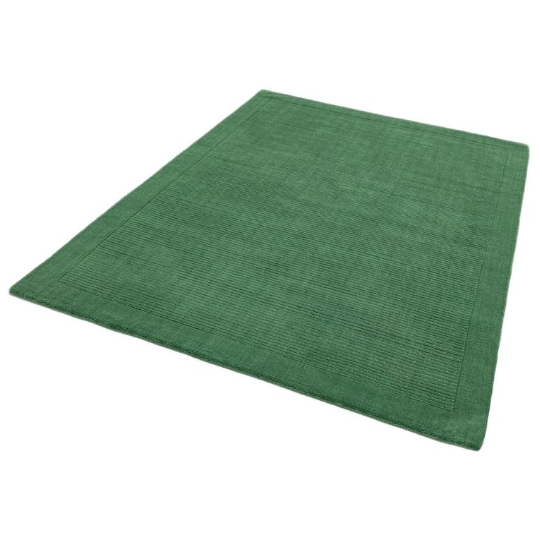 Contemporary Plain York Rug - Forest Green - Sizes Available
