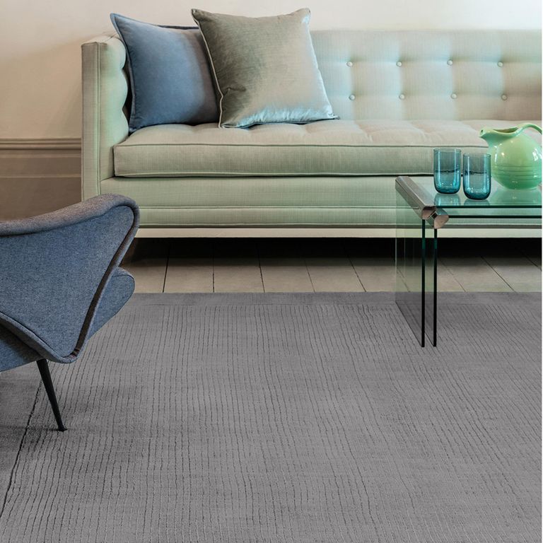 Contemporary Plain York Rug - Grey - Sizes Available