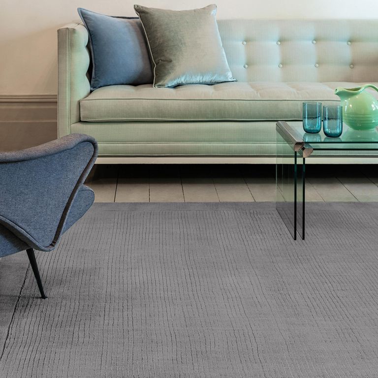 Contemporary Plain York Rug - Grey - Sizes Available