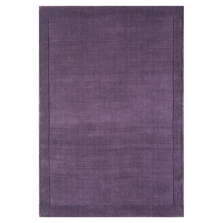 Contemporary Plain York Rug - Purple - Sizes Available