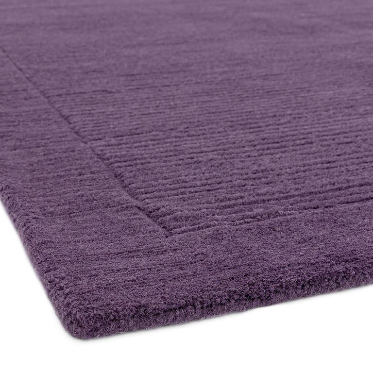 Contemporary Plain York Rug - Purple - Sizes Available