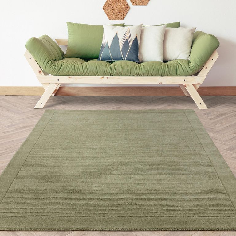 Contemporary Plain York Rug - Sage - Sizes Available