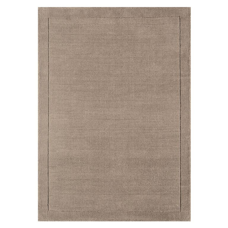 Contemporary Plain York Rug - Taupe - Sizes Available