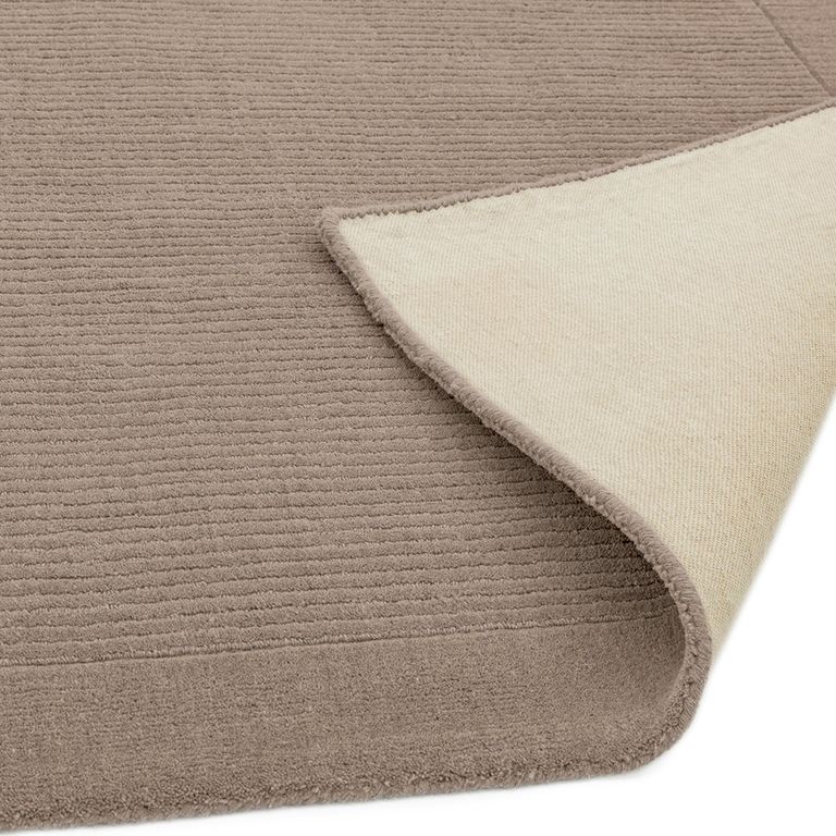 Contemporary Plain York Rug - Taupe - Sizes Available