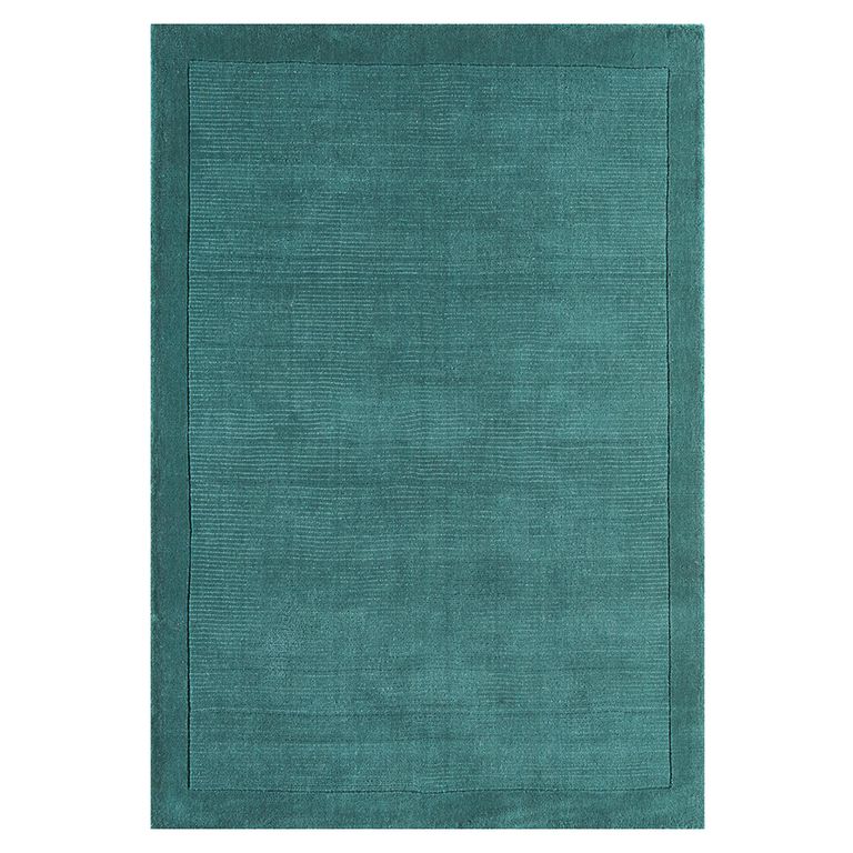 Contemporary Plain York Rug - Teal - Sizes Available