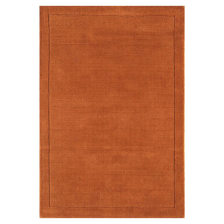 Contemporary Plain York Rug - Terracotta - Sizes Available