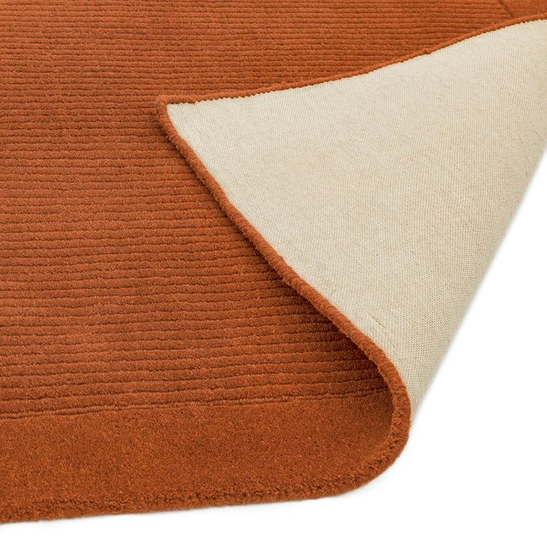 Contemporary Plain York Rug - Terracotta - Sizes Available