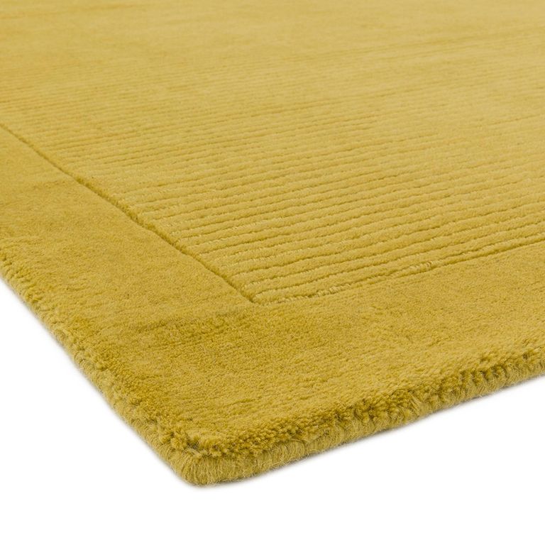 Contemporary Plain York Rug - Yellow - Sizes Available